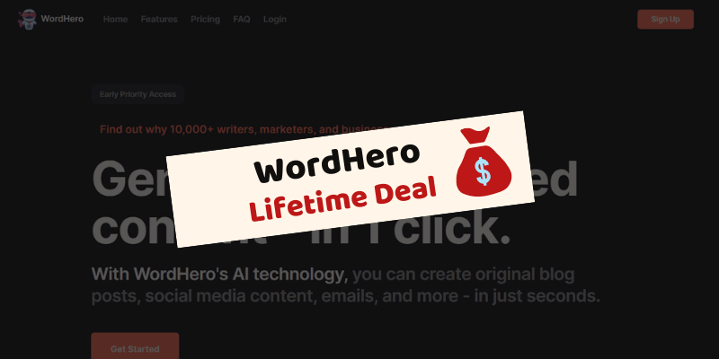WordHero Lifetime Deal (Just $89) – Grab The Deal Before Ends